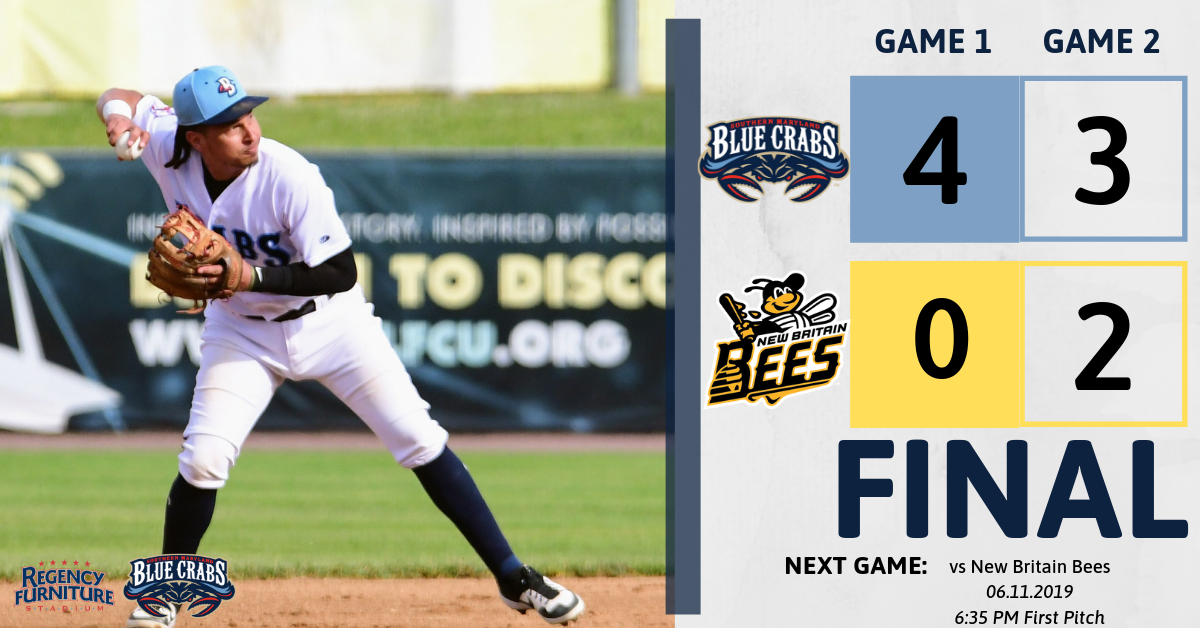 Blue Crabs Sweep Bees in Doubleheader